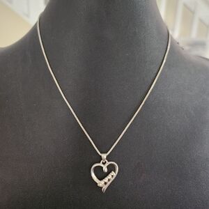 925 sterling silver necklace with heart pendant